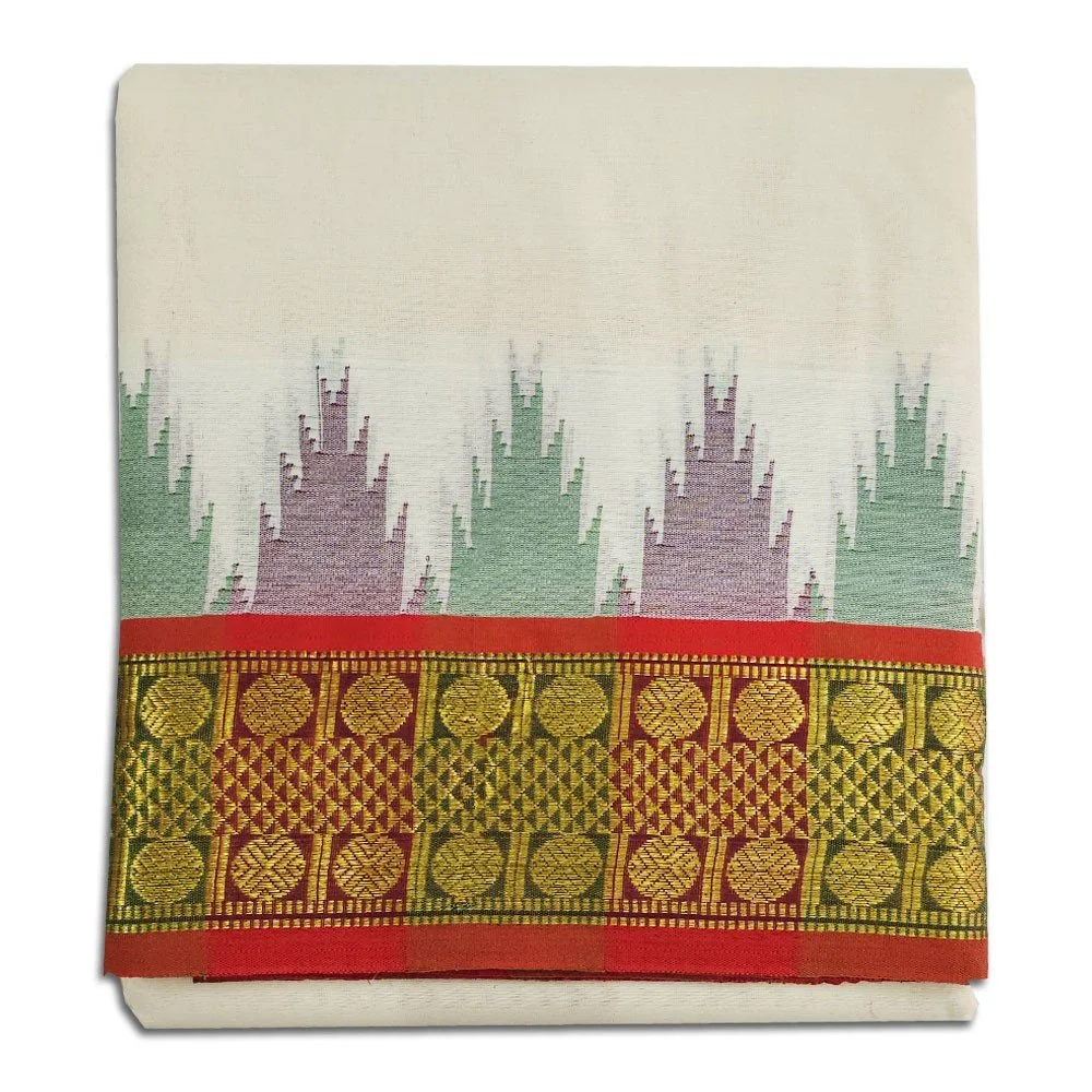 Kanchi Cotton Best Quality Handloom Made Pure Cotton Vaishnava Dhoti
