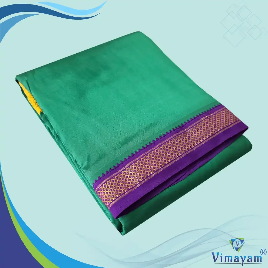 Light Green Colour art Silk MayilKan Colour Dhoti