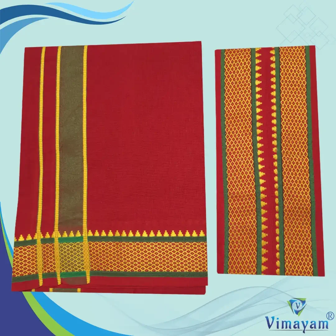 Mayilkan Cotton Lungi/Dhoti + Towel Combo 11