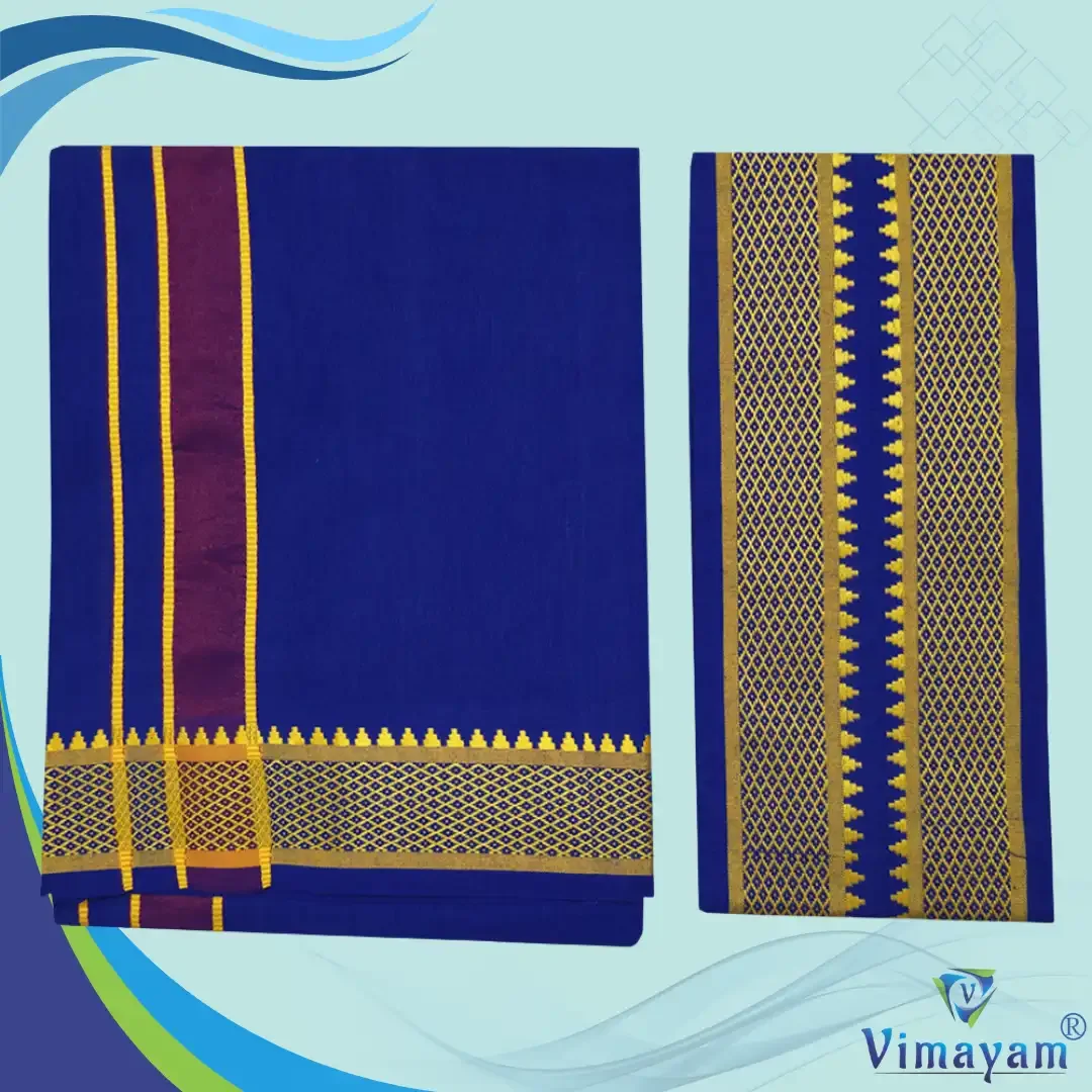 Mayilkan Cotton Lungi/Dhoti + Towel Combo 12