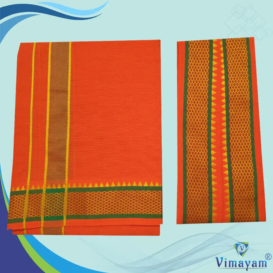 Mayilkan Cotton Lungi/Dhoti + Towel Combo 3