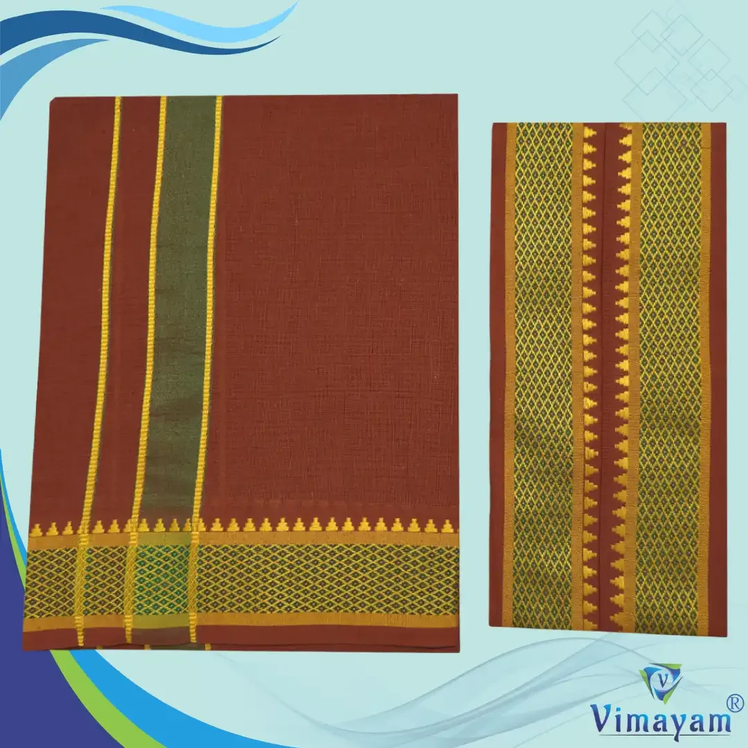 Mayilkan Cotton Lungi/Dhoti + Towel Combo 4