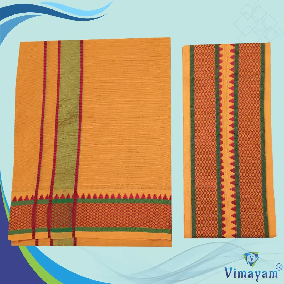 Mayilkan Cotton Lungi/Dhoti + Towel Combo 7