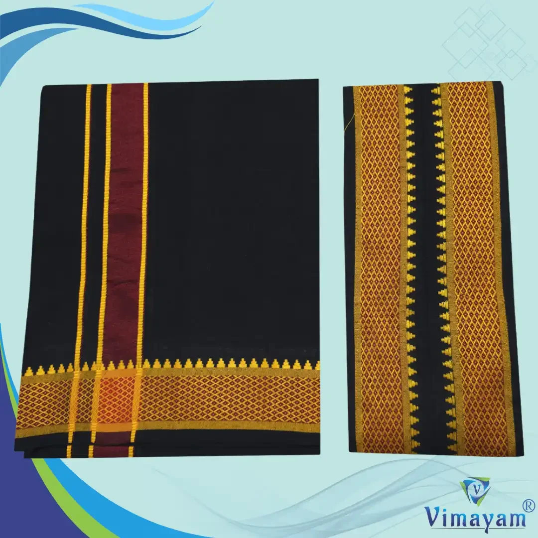 Mayilkan Cotton Lungi/Dhoti + Towel Combo 8