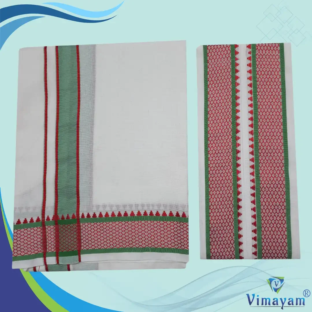 Mayilkan Cotton Lungi/Dhoti + Towel Combo 9