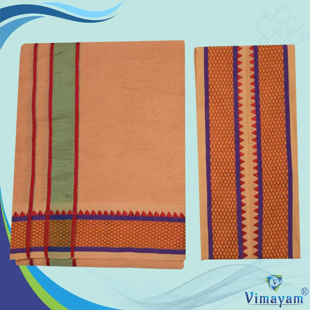 Mayilkan Cotton Lungi/Dhoti + Towel Combo 10