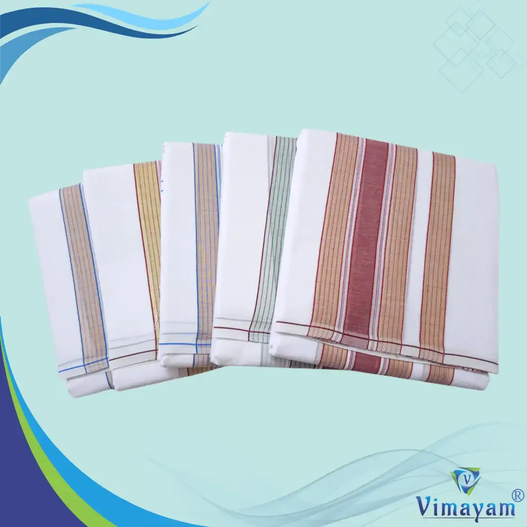 Mild Border Vaishnava Dhoti Pure Cotton dhoti(Assorted Borders)