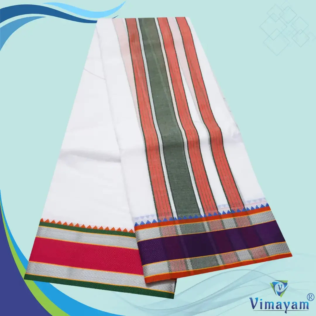 Mini Tower 4″ Border Special Quality Vaishnava Dhoties 2