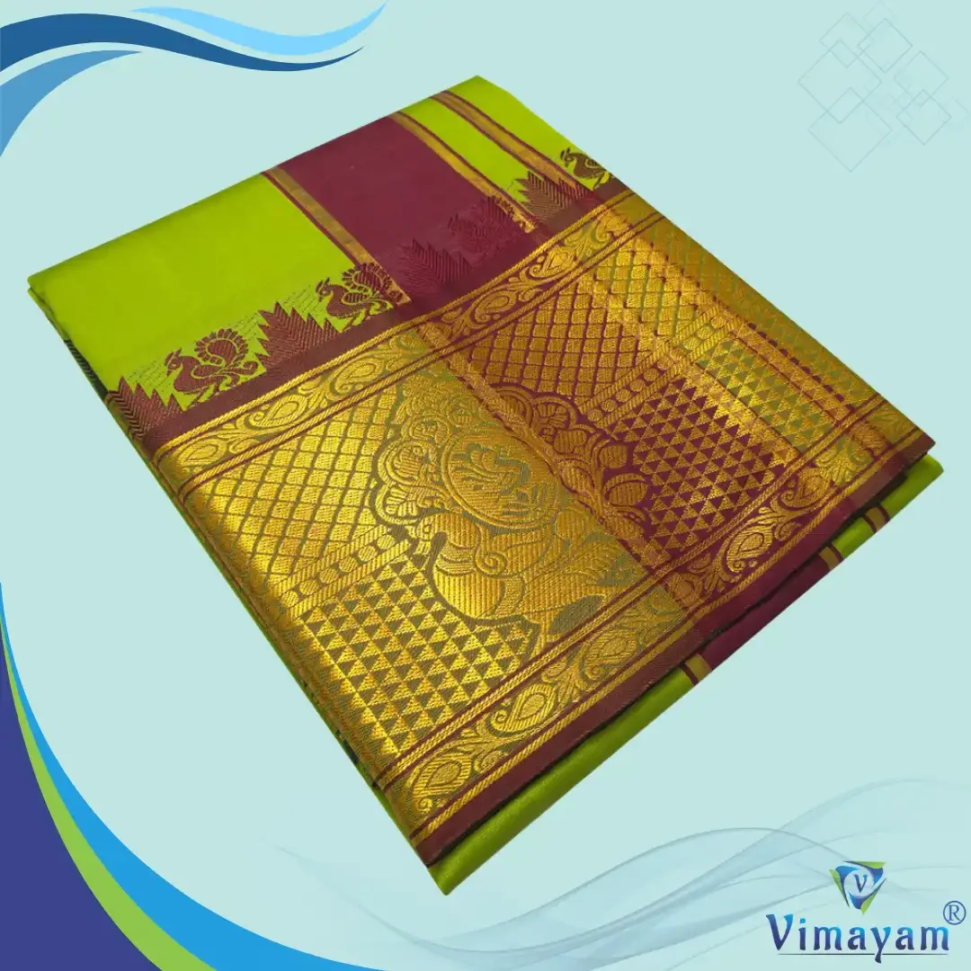 Mint Green Colour Soft Silk 9 Inch Border(Assorted Border designs)