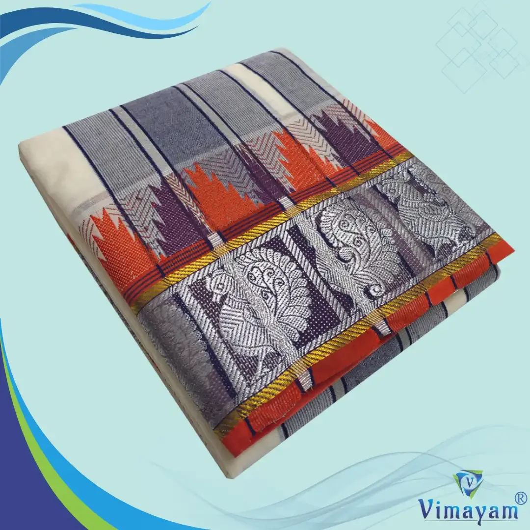 Temple Border Sri Vaishnava Dhoti First Quality