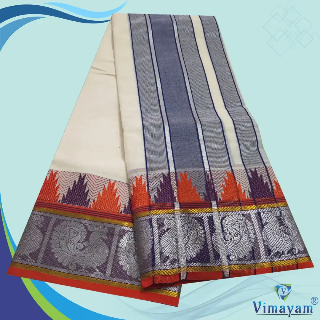 Temple Border Sri Vaishnava Dhoti First Quality 2