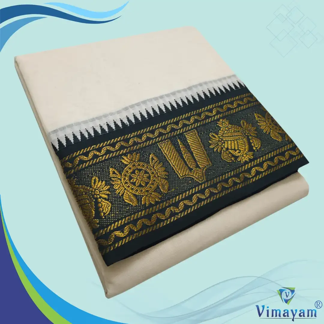Namam Chakra Designed 5 Inch Border Premium Quality Dhoti