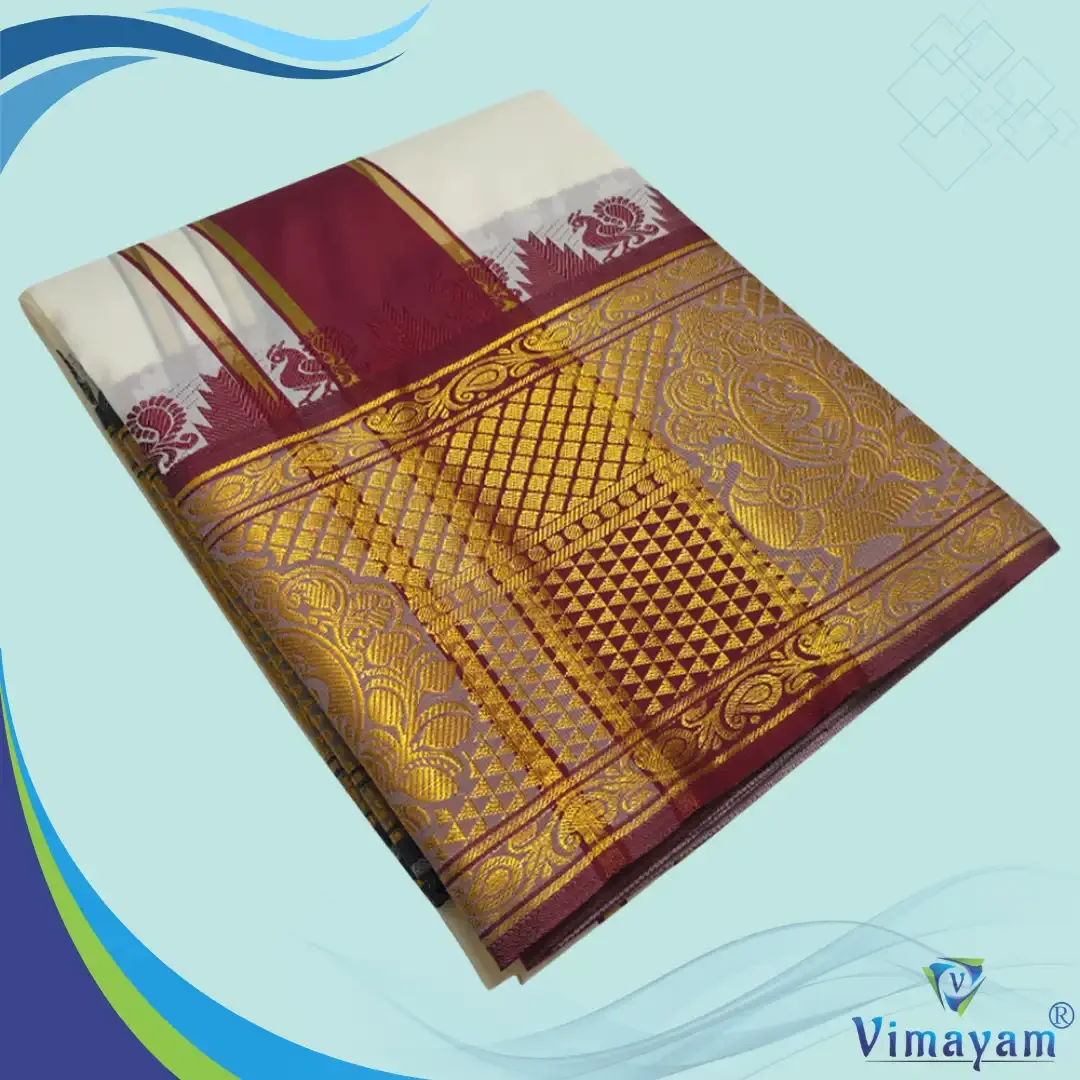 Ivory Colour Soft Silk 9 Inch Border(Assorted Border designs)