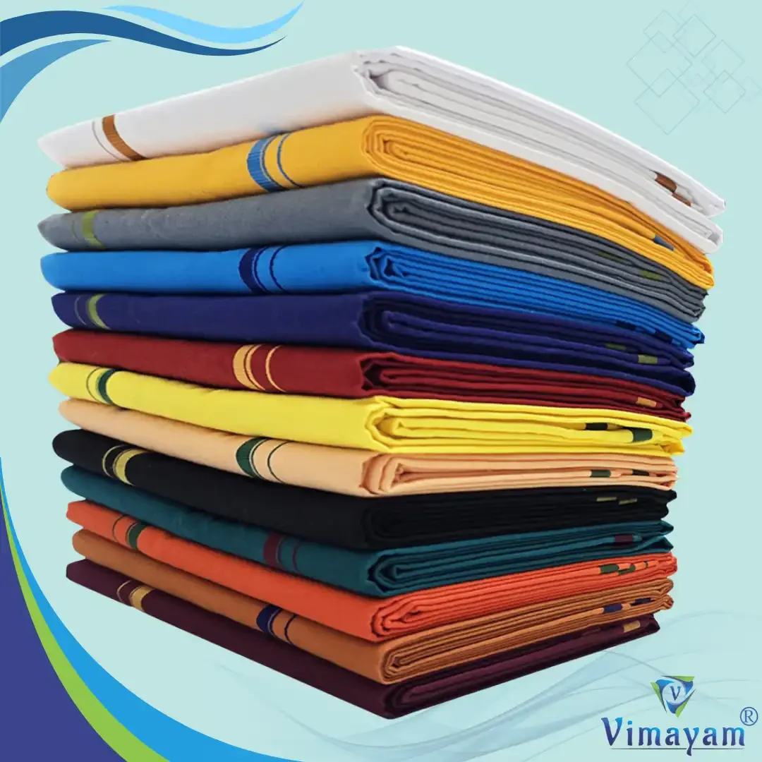Pattakarai Rich Cotton Colour Dhoti 2 Meter