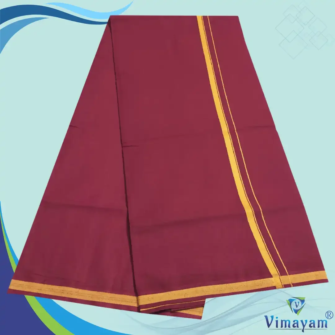 Pattakarai Rich Cotton Colour Dhoti 2 Meter 5