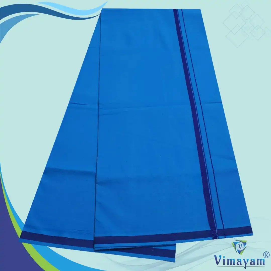 Pattakarai Rich Cotton Colour Dhoti 2 Meter 8