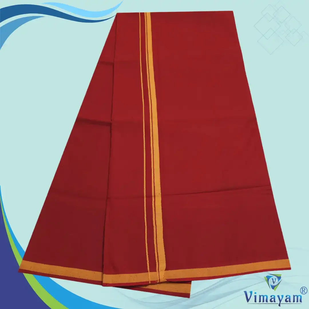 Pattakarai Rich Cotton Colour Dhoti 2 Meter 10