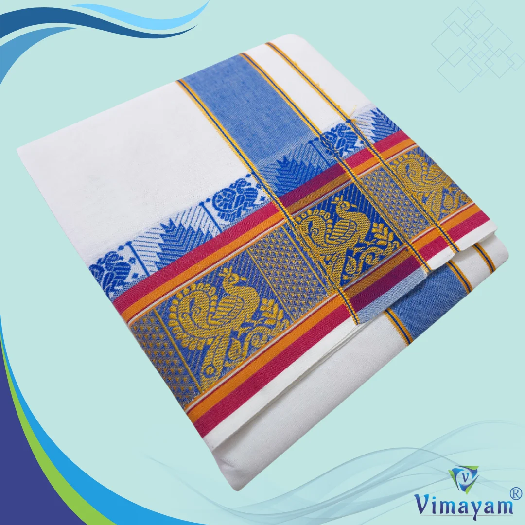 Peacock Pure Cotton Dhoti Premium Quality