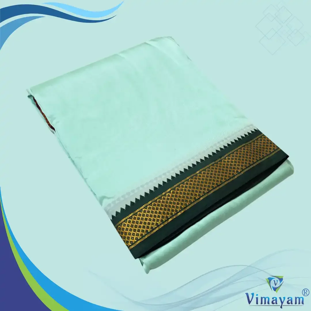 Rexona Green Colour art Silk MayilKan Colour Dhoti