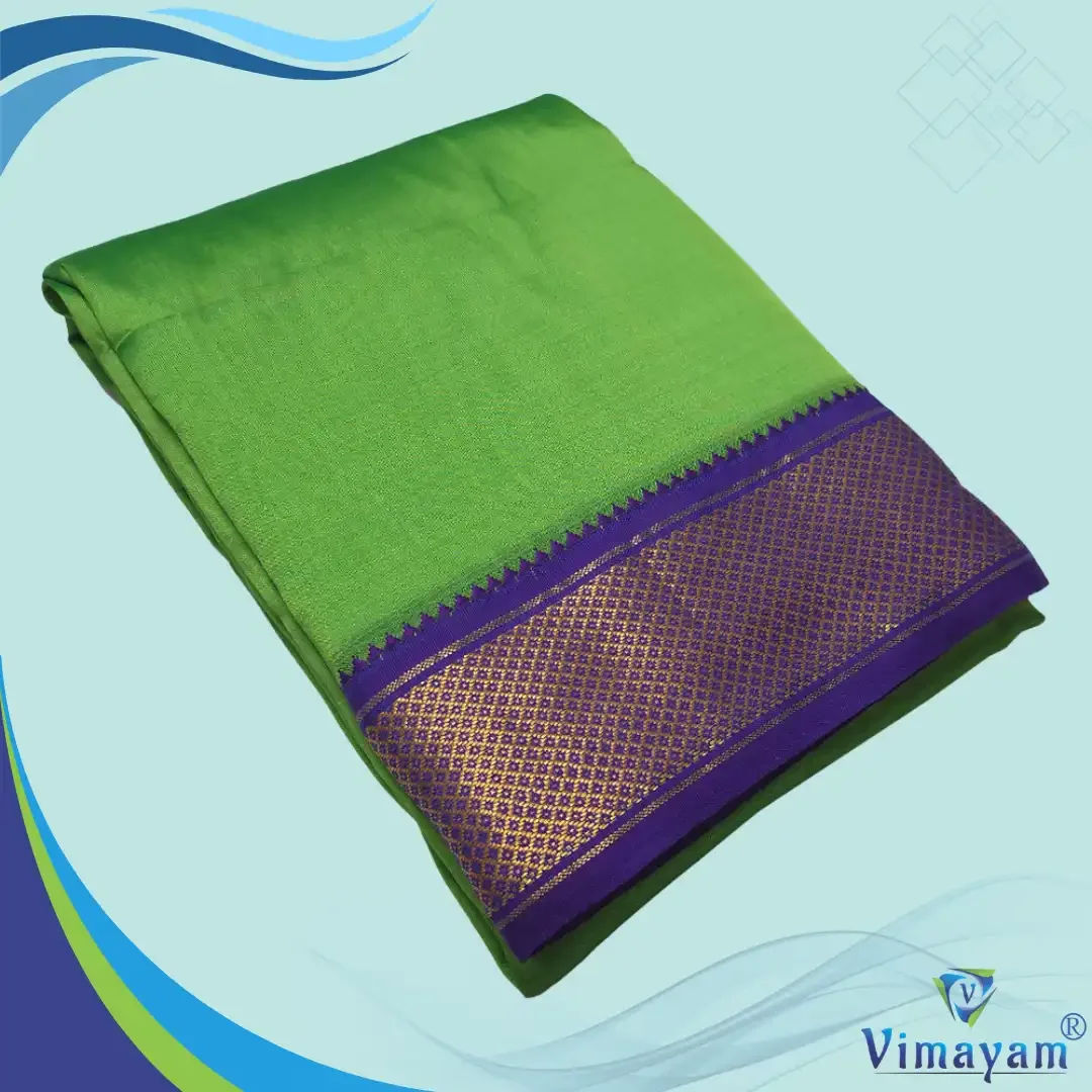 Light Green Colour Art Silk MayilKan Colour Dhoti