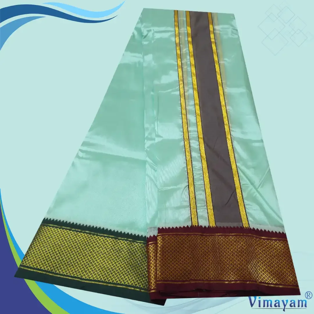 Rexona Colour Art Silk MayilKan Colour Dhoti 2