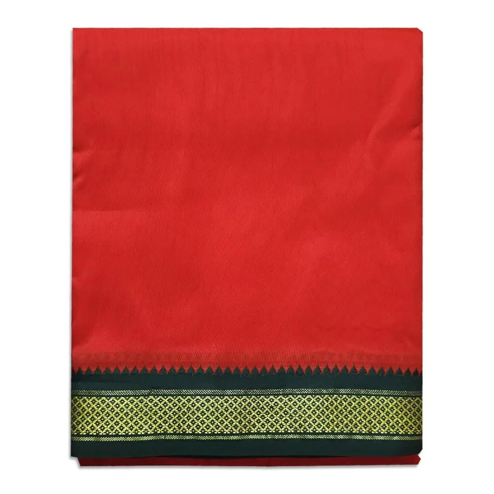 Red Colour art Silk MayilKan Colour Dhoti