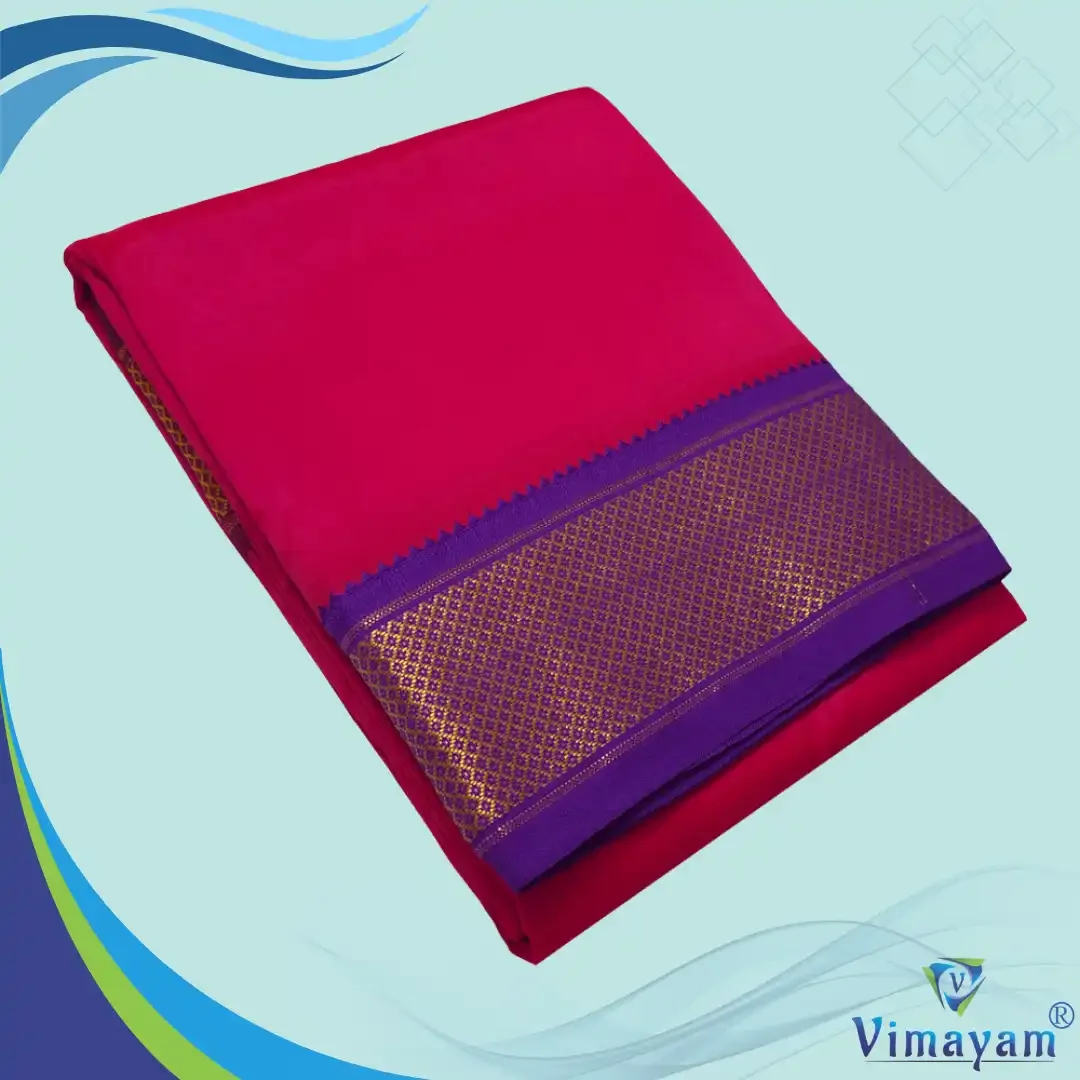 Queen Rose Colour Art Silk MayilKan Colour Dhoti