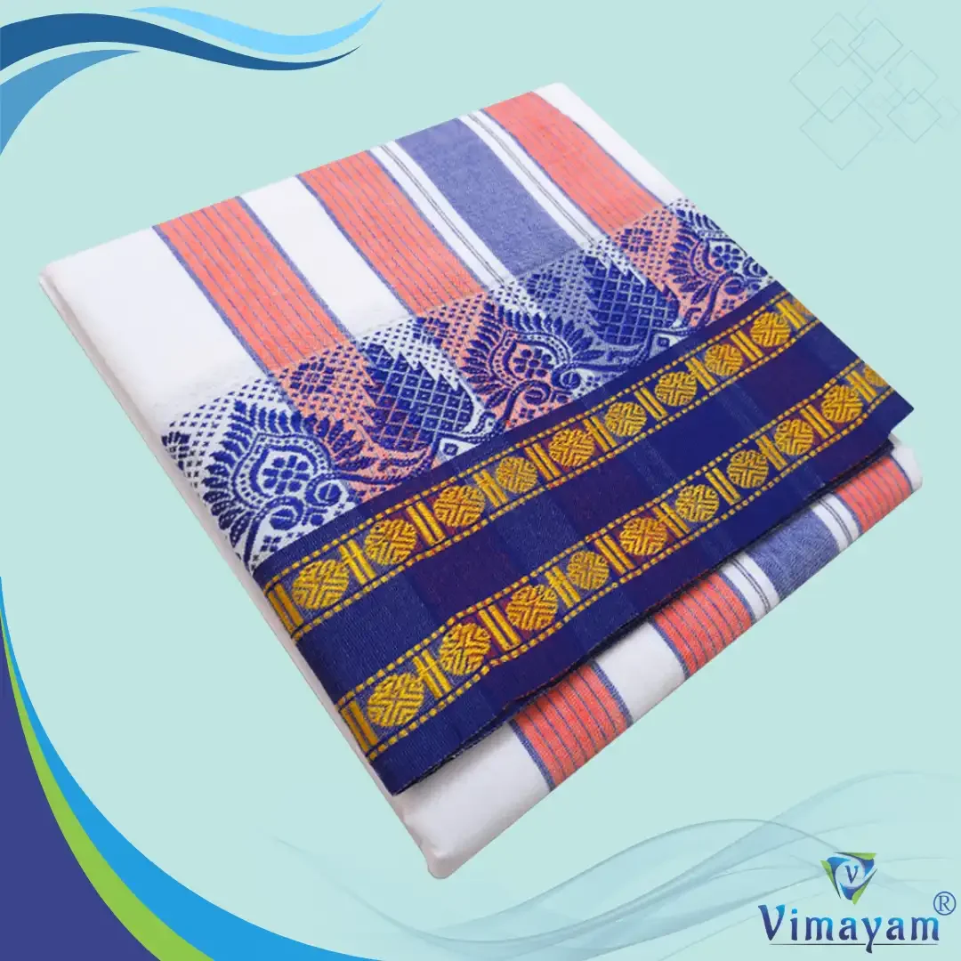 Towerpet Fancy Border Vaishnava Dhoti 9X5