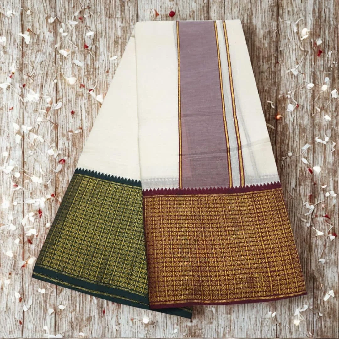Udraj Designed 8″ Border Best Quality Dhoti 2
