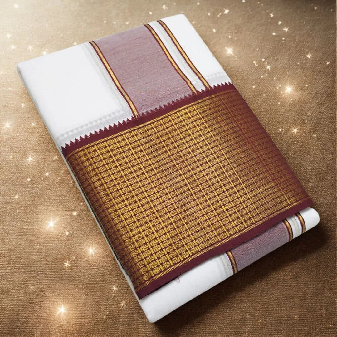Udraj Design 8″ Border Best Quality Dhoti