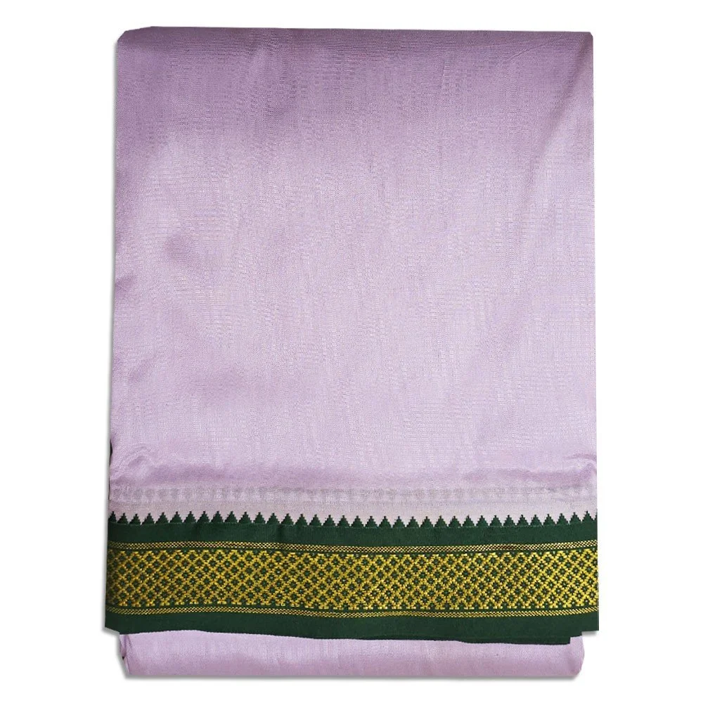 Violet Colour art Silk MayilKan Colour Dhoti