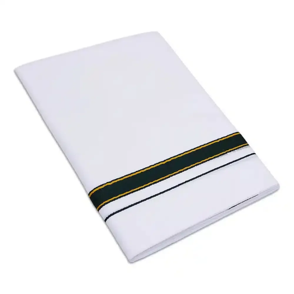 White Color Dhoti with MayilKan Border Dhoti/Lungi