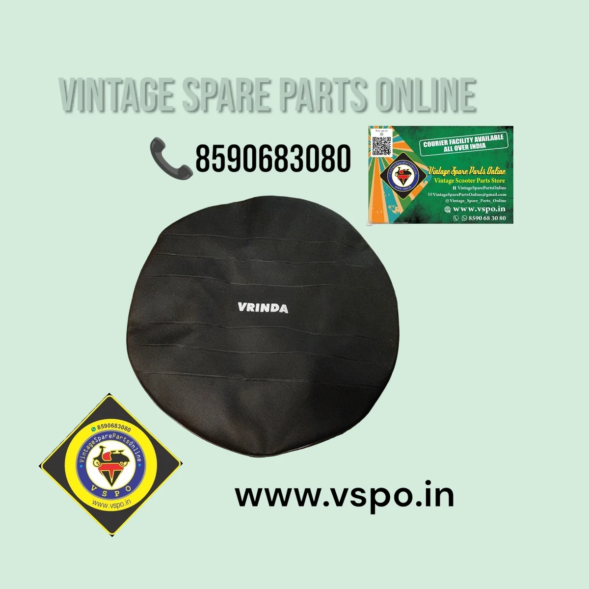 10 Inch SIZE STEPPINE REXIN COVER FOR CHETAK, LAMBRETTA