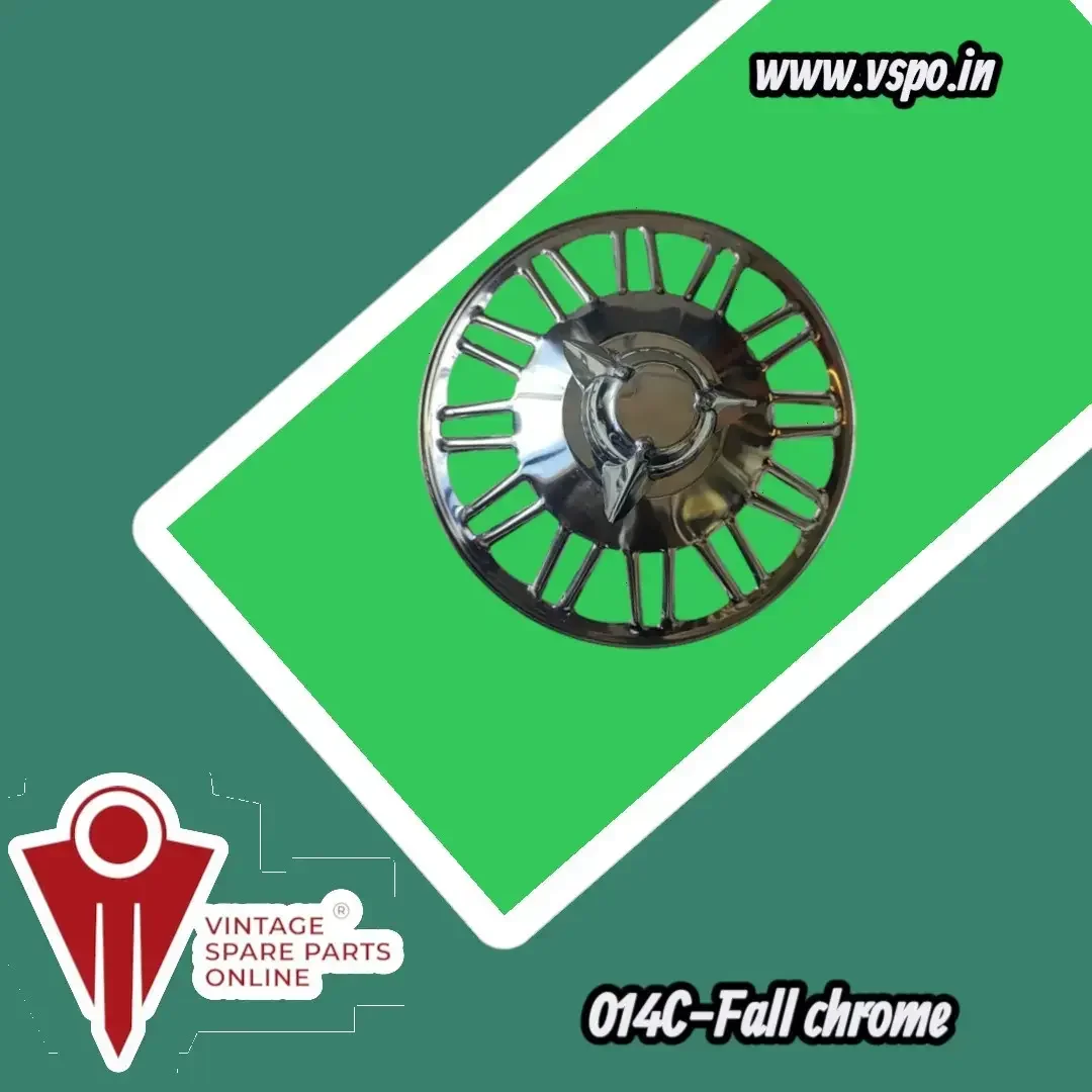 8 inch full chrome steel wheel cap (014C)for super, cub, priya, bajaj150, vespa 150