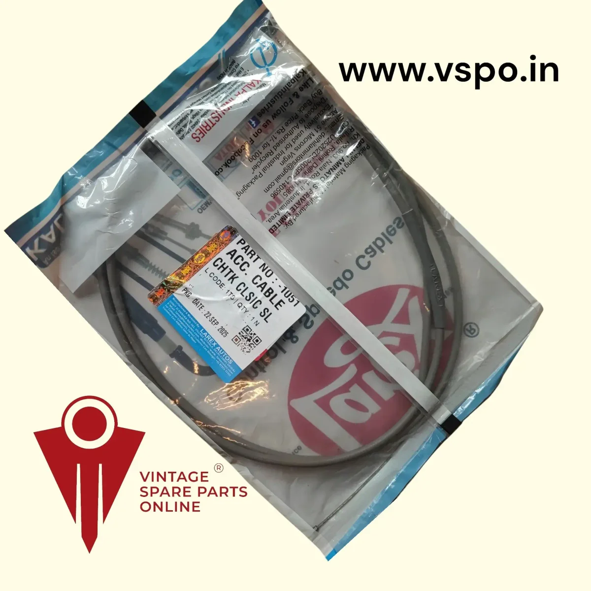 Accelerator cable for chetak classic sl