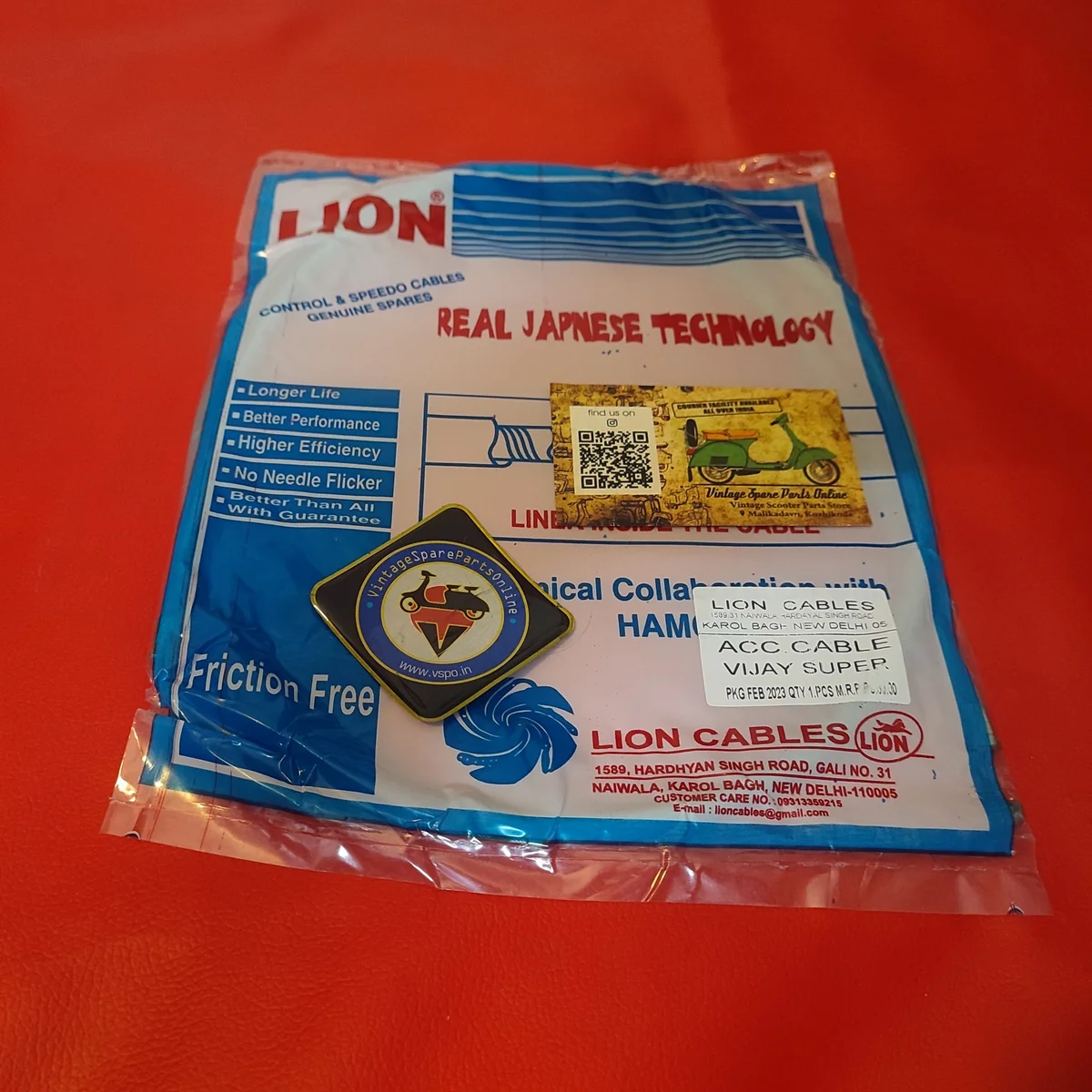 ACCELERATOR CABLE FOR LAMBRETTA/ VIJAI SUPER