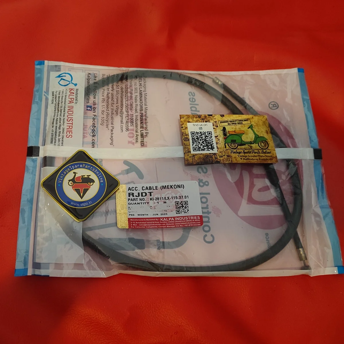 ACCELERATOR CABLE FOR RAJDOOT