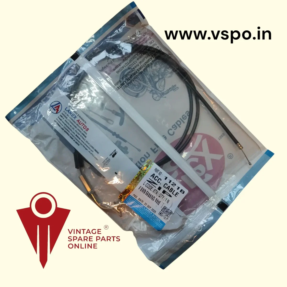 Accelerator cable for sunny zip
