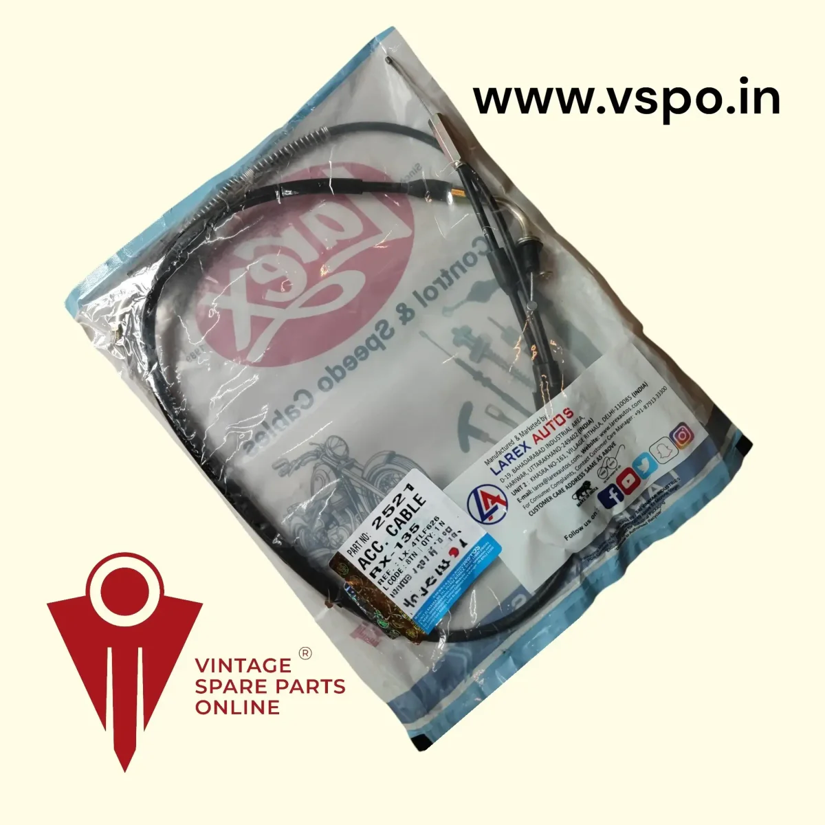 Accelerator cable for yamaha rx135