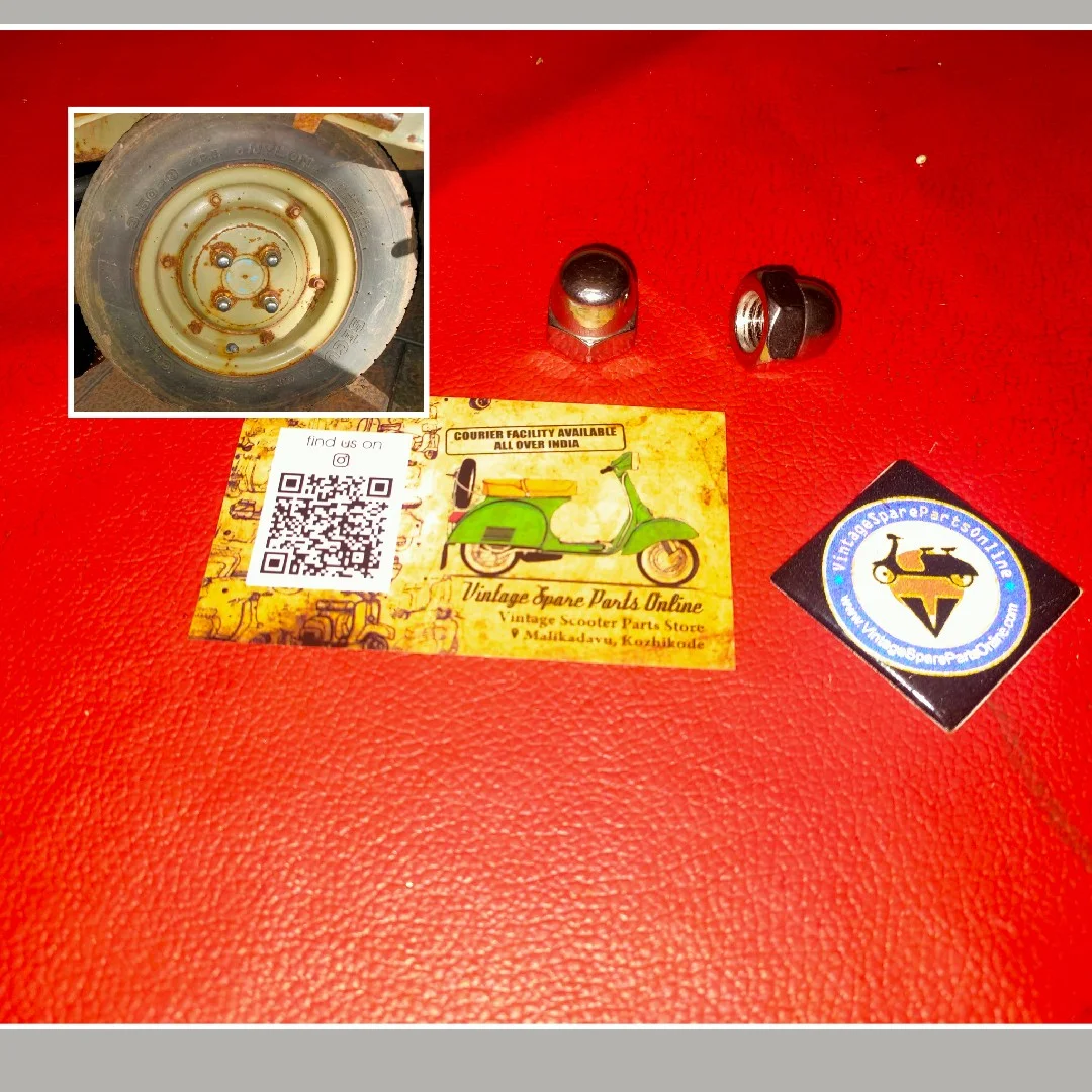 BIG CHROME HUB CUP NUT FOR SUPER PRIYA CUB BAJAJ150 VESPA150