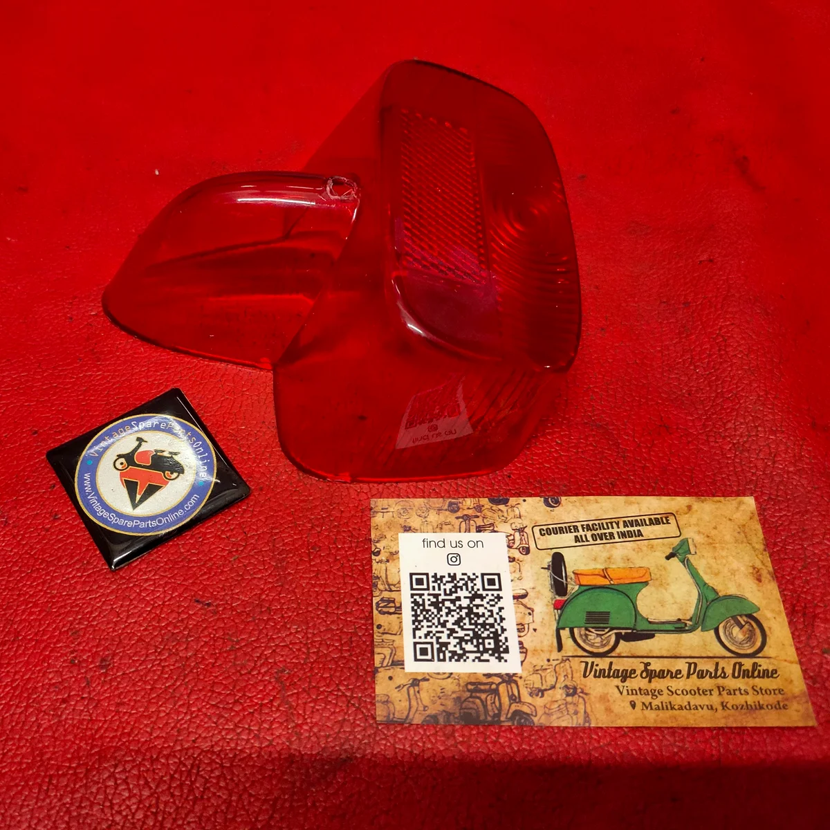 BIG RED BRAKE LIGHT GLASS FOR PIAGGIO VESPA