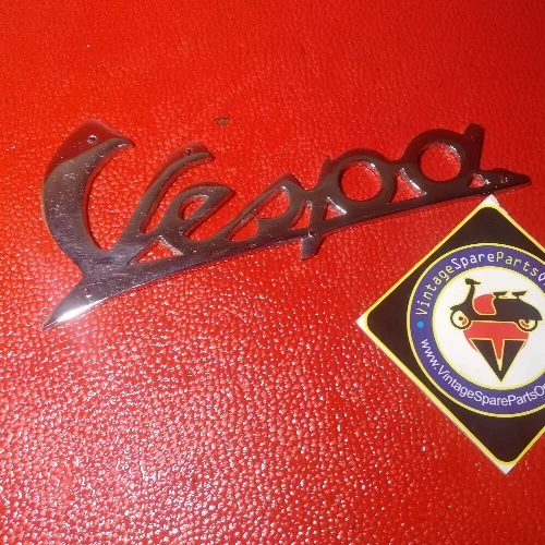 BIG VESPA CHROME LEG SHIELD LOGO FOR VESPA