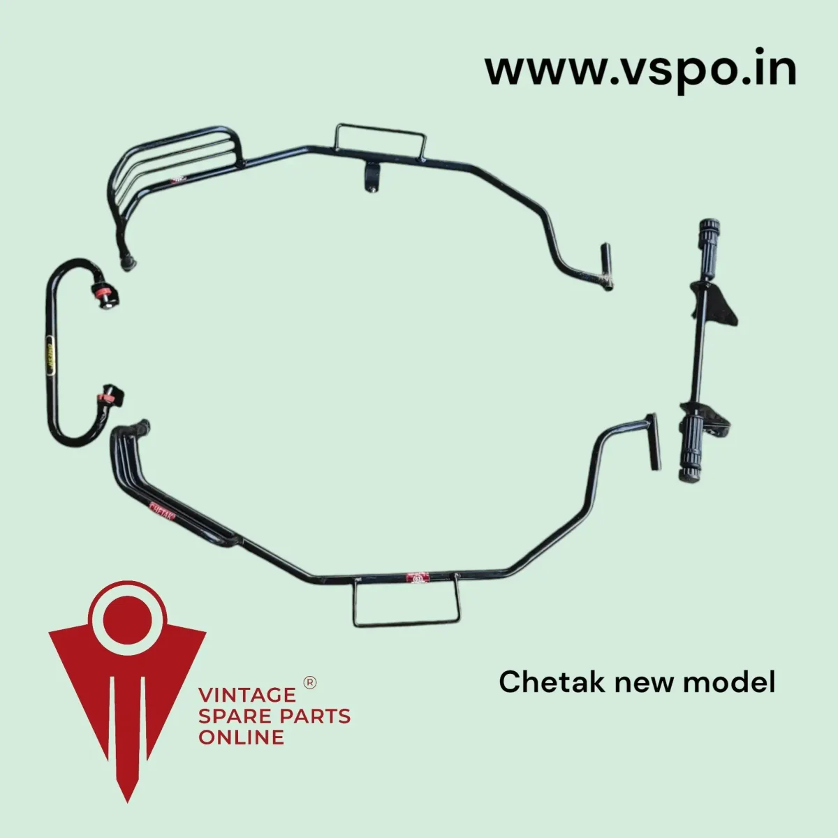 Black All Round Foot Rest For Chetak New Model