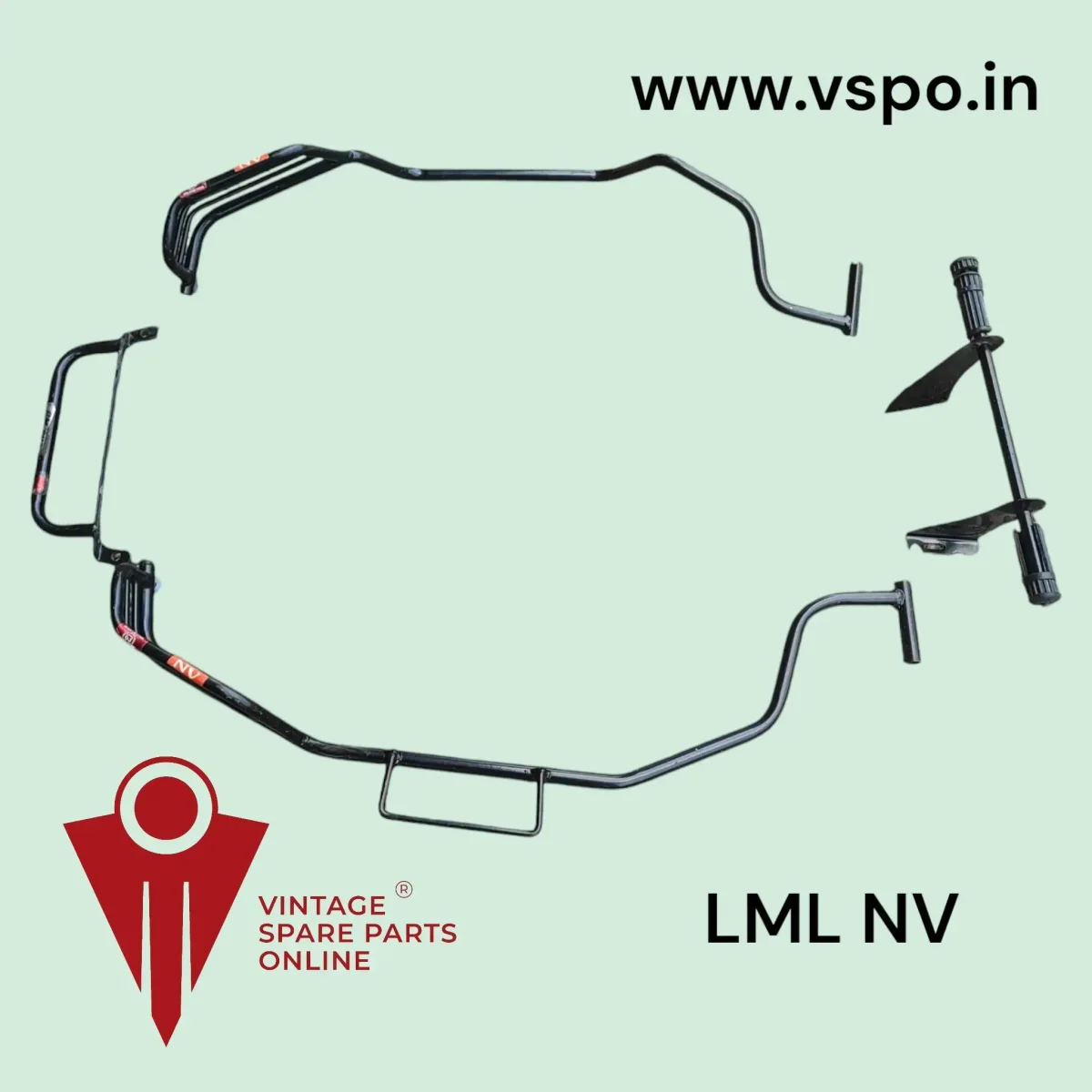 Black all round Footrest For Lml Vespa Nv