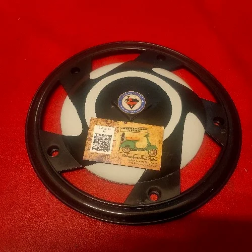 BLACK AND WHITE SHADE PLASTIC WHEEL CUP FOR CHETAK LML VESPA