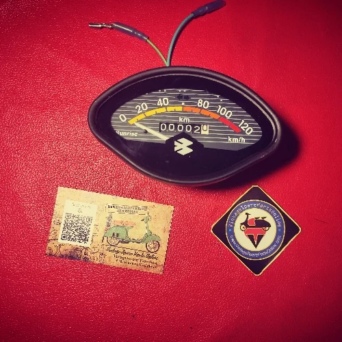 BLACK OUTER SPEEDO METER WITH INDICATOR OPTION FOR CHETAK