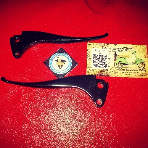 BLACK POWDER COATED LEVER SET FOR VESPA