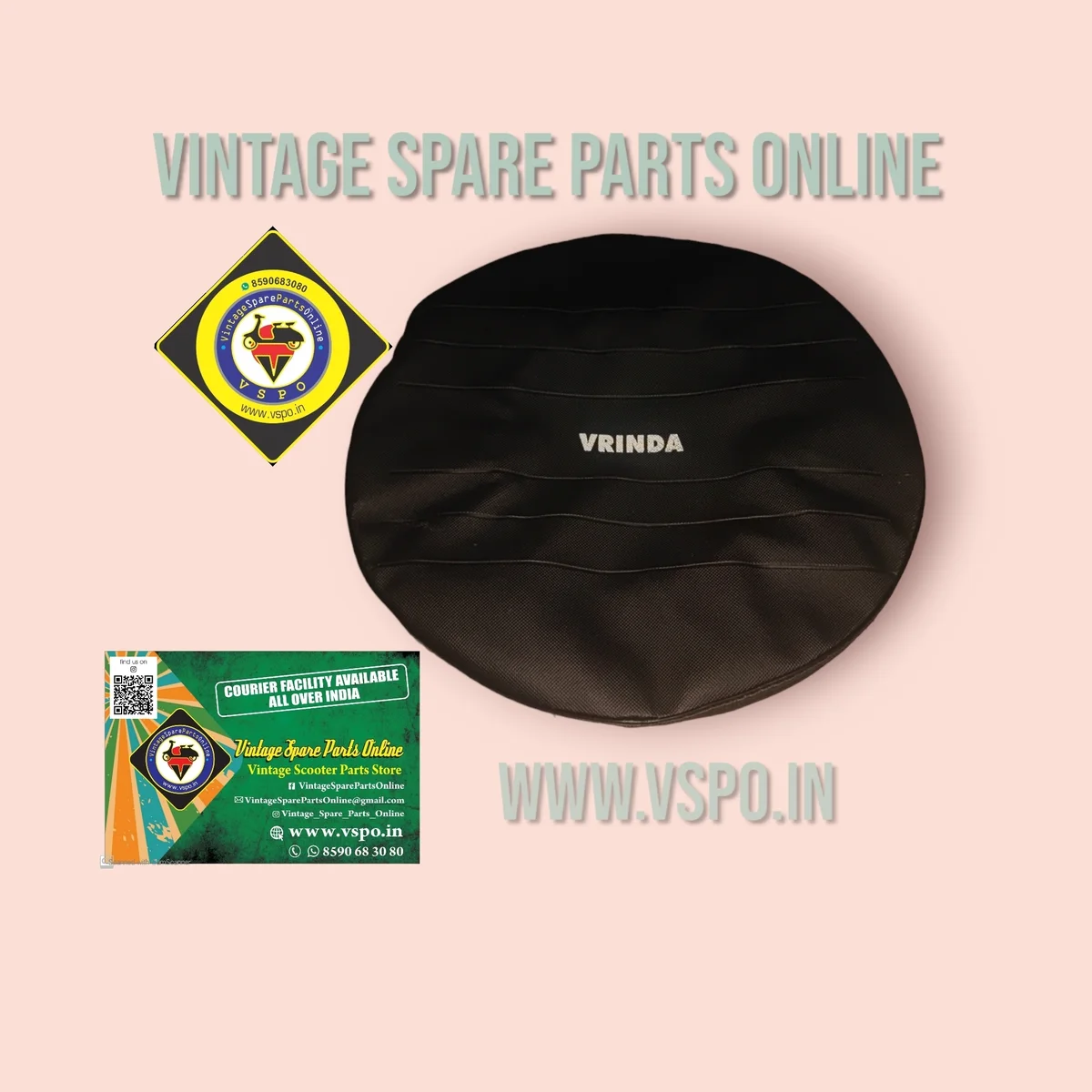 BLACK STEPENY COVER FOR BAJAJ CHETAK, KINETIC HONDA