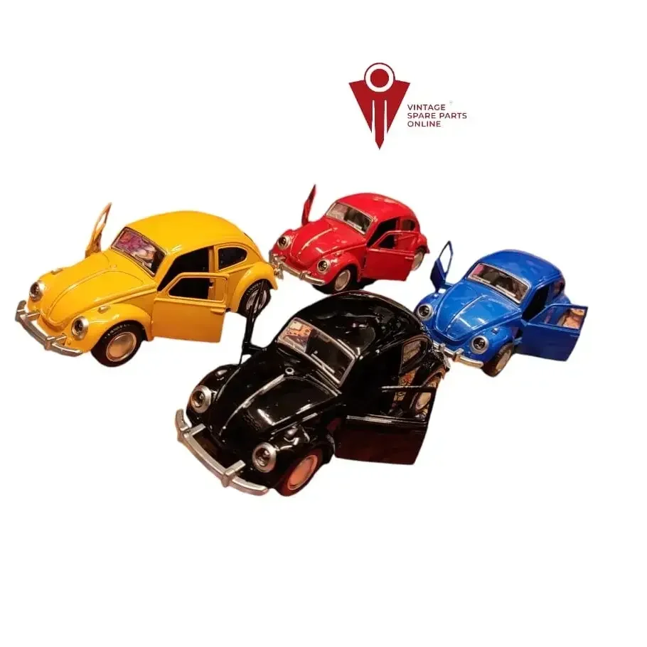 Black Vintage Volkswagen Beetle 5 inch Scale Die Cast Metal Model Toy Car 4