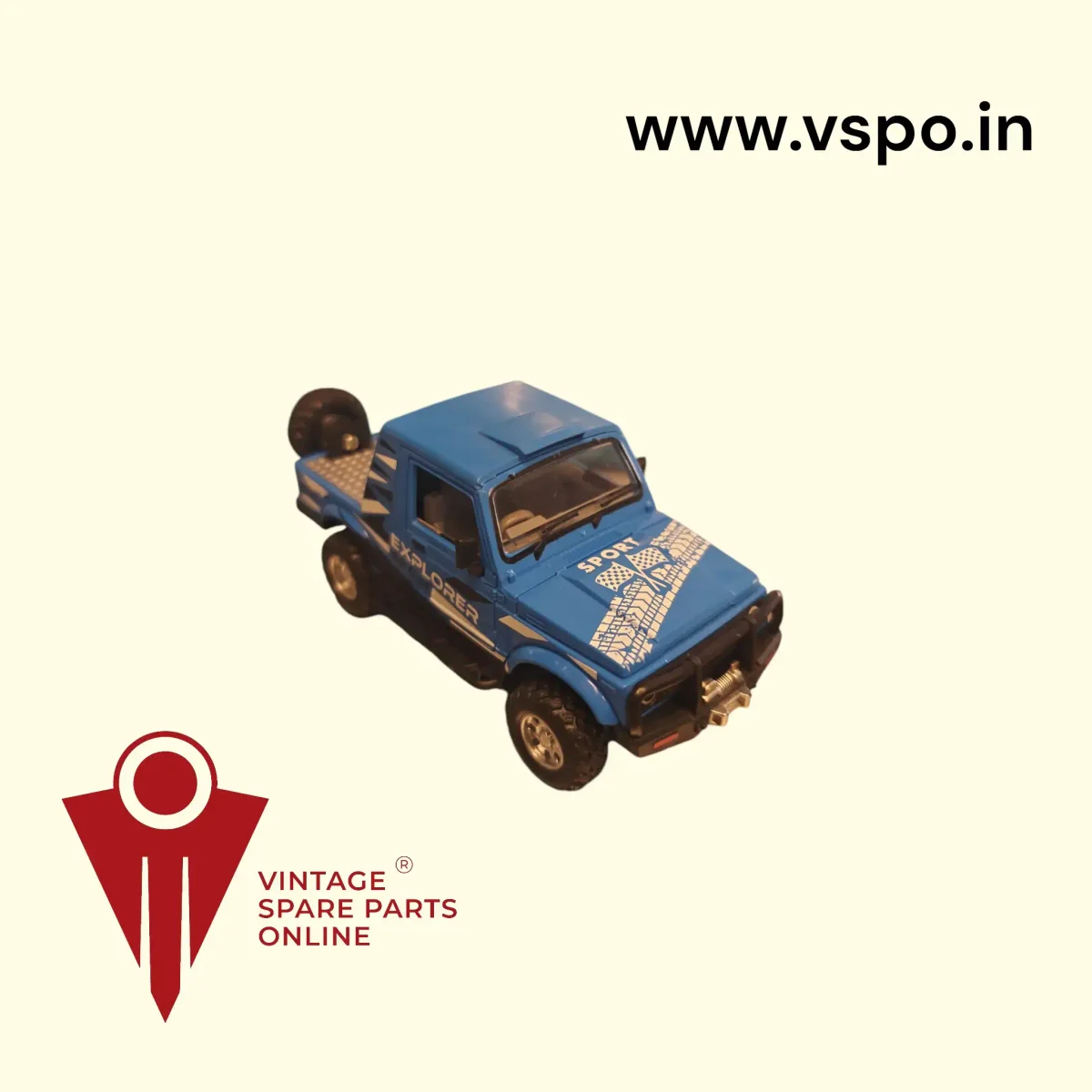 Blue plastic type gypsy scale model